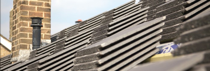 Roof tiles on a Leicester home